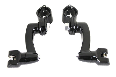 Highway Bar Footpeg Mount Set Black - V-Twin Mfg.