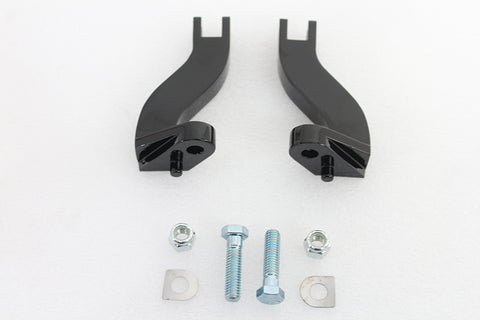 Footpeg Mount Bracket Set Passenger Black - V-Twin Mfg.