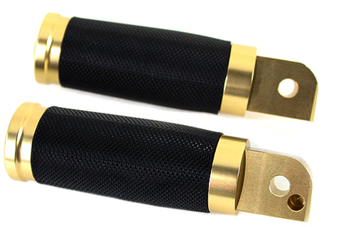Caliber Brass Passenger Footpeg Set - V-Twin Mfg.