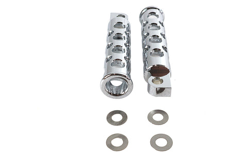 Chrome Hole Shot Style Footpeg Set - V-Twin Mfg.