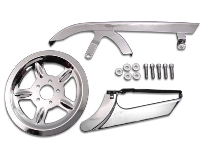 Chrome Belt Guard and Pulley Cover Kit - V-Twin Mfg.