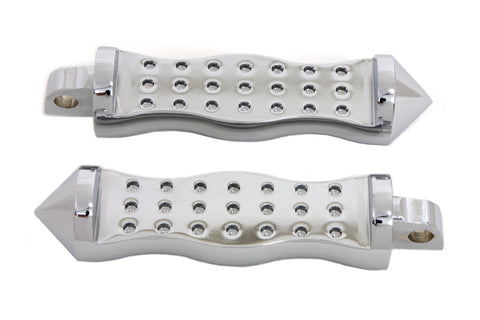 Chrome Form Factor Footpeg Set Druid Style - V-Twin Mfg.