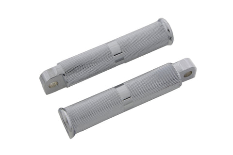 Chrome Hollow Knurled Footpeg Set - V-Twin Mfg.