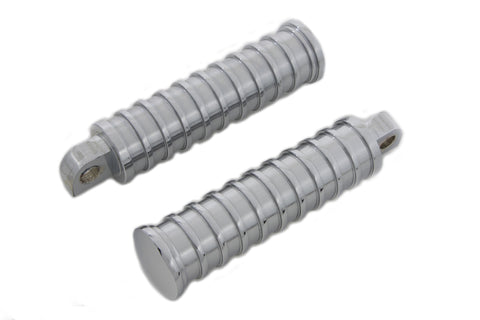 Chrome Light Grooves Footpeg Set - V-Twin Mfg.