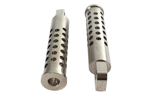 Billet Shooter Style Footpeg Set Nickel Plated - V-Twin Mfg.