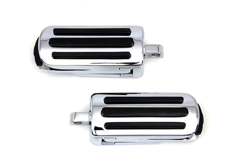 Chrome Footpeg Set with Heel Rest - V-Twin Mfg.