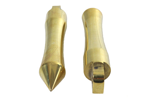 Solid Brass Pirate Spike Footpeg Set - V-Twin Mfg.