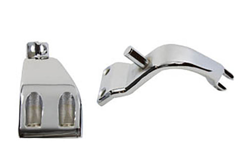 Chrome Driver Footpeg Mount Set - V-Twin Mfg.