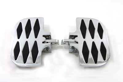 Passenger Mini Footboard Set with Diamond Design - V-Twin Mfg.