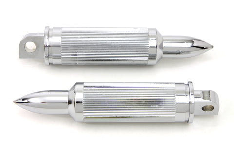 Chrome Bullet Style AK-47 Footpeg Set - V-Twin Mfg.