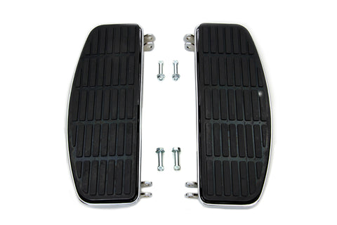 FXRP Driver Chrome 'D' Shape Footboard Set - V-Twin Mfg.