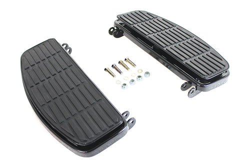 Driver Black 'D' Shape Footboard Set - V-Twin Mfg.