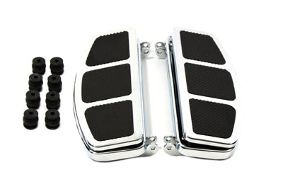 'D' Driver Footboard Set Chrome - V-Twin Mfg.