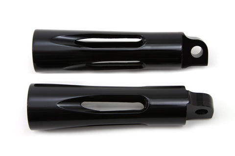 Black Milled Style Footpeg Set - V-Twin Mfg.