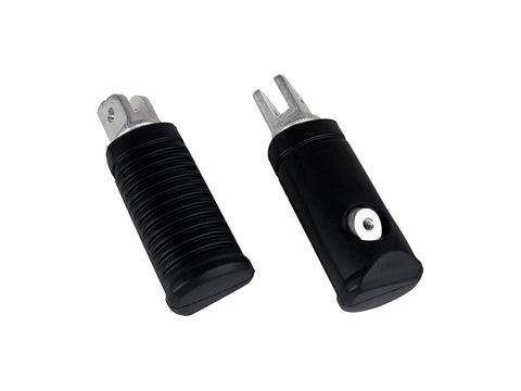 Round Style Driver Footpeg Set Natural Alloy - V-Twin Mfg.