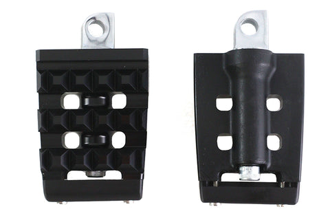 Grate Style Passenger Footpeg Set Black - V-Twin Mfg.