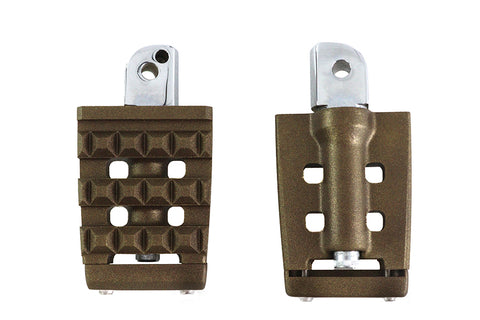 Grate Passenger Footpeg Set Bronze - V-Twin Mfg.
