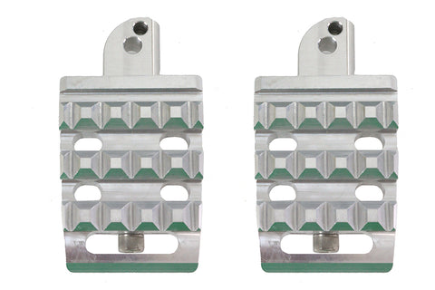 Grate Passenger Footpeg Set Chrome - V-Twin Mfg.