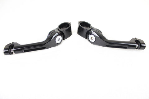 Adjustable Footpeg Mount Kit Black - V-Twin Mfg.