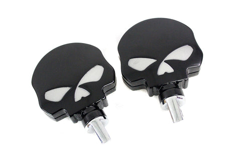 Skull Highway Footpeg Set Black - V-Twin Mfg.