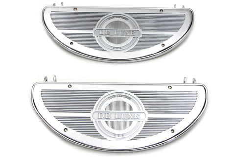Half Moon Footboard Set Chrome - V-Twin Mfg.