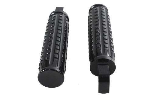 Black Grained Style Footpeg Set - V-Twin Mfg.