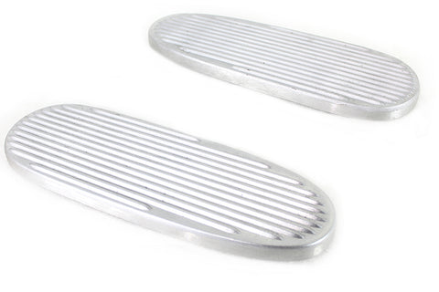 Ribbed Polished Footboard Set - V-Twin Mfg.