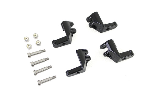 Driver Footboard Relocator Kit Black - V-Twin Mfg.