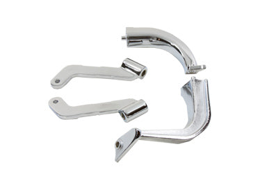 Footboard Mount Bracket Set Chrome - V-Twin Mfg.