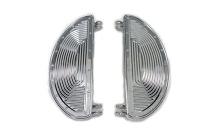 Replica Driver Footboard Set with Inserts - V-Twin Mfg.