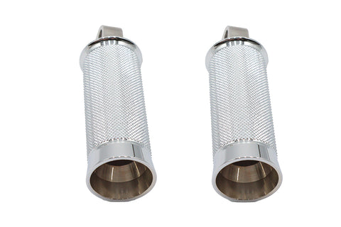 Speedster Hollow Point Male Footpeg Set Chrome - V-Twin Mfg.