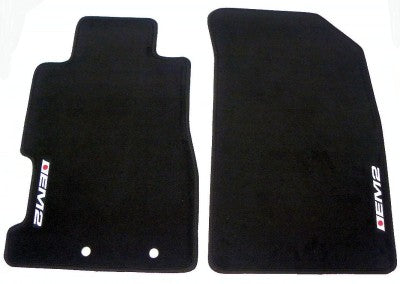 CUSTOM FIT FLOOR MATS 01-05 HONDA CIVIC EM2 LOGO COLORS: BLACK or RED