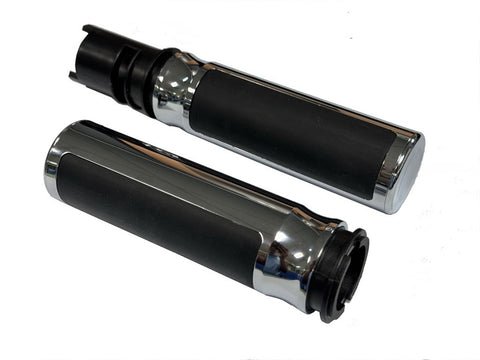 Throttle By Wire Grip Set Chrome - V-Twin Mfg.