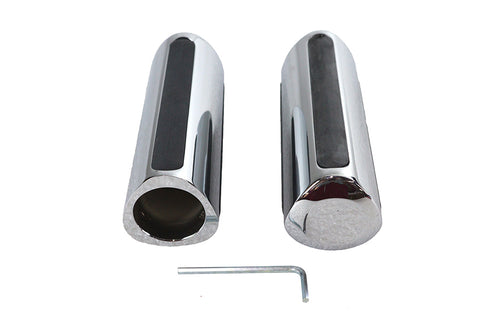 Chrome Delta Style Grip Set - V-Twin Mfg.