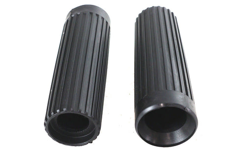Replica Rib Style Grip Set Black - V-Twin Mfg.