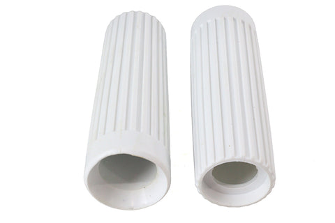 Replica Rib Style Grip Set White - V-Twin Mfg.
