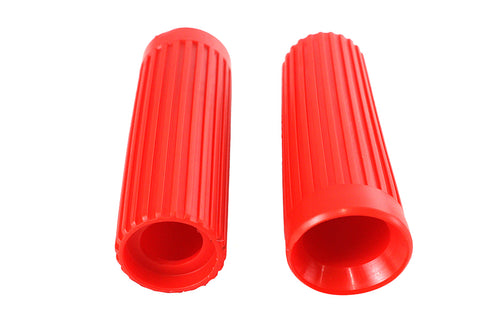 Replica Rib Style Grip Set Red - V-Twin Mfg.