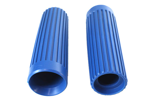 Replica Rib Style Grip Set Blue - V-Twin Mfg.