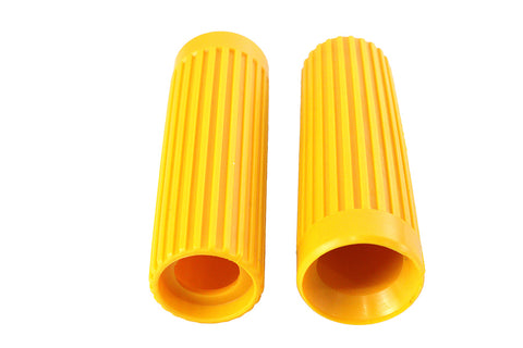 Replica Rib Style Grip Set Yellow - V-Twin Mfg.