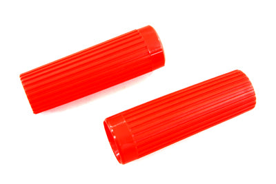 Red Grip Set Original Rib Style - V-Twin Mfg.