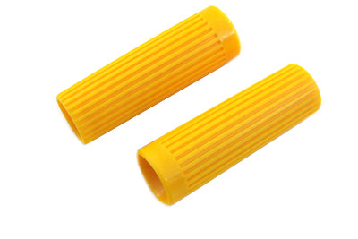 Yellow Grip Set Original Rib Style - V-Twin Mfg.