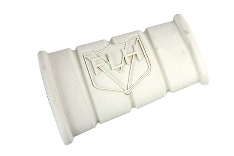 White Rubber Kick Starter Pedal With FLH Logo - V-Twin Mfg.