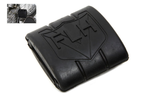 Black Rubber Brake Pedal Pad With FLH Logo - V-Twin Mfg.