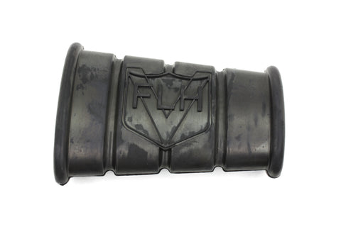 Black Rubber Kick Starter Pedal With FLH Logo - V-Twin Mfg.