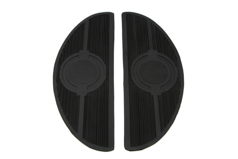 Half Moon Footboard Mat with Bullseye Design - V-Twin Mfg.