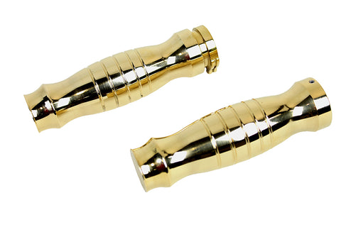 Profile Barrel Grip Set Brass - V-Twin Mfg.