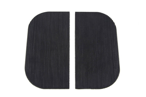 Mini Footboard Mat Set Black Rubber - V-Twin Mfg.