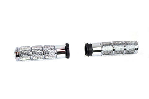 Chrome Retro Throttle by Wire Grip Set - V-Twin Mfg.