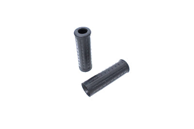 Replica Black Waffle Handlebar Grip Set with Plug Hole - V-Twin Mfg.