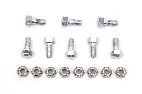 Rear Brake Drum Bolt and Nut Kit Chrome - V-Twin Mfg.